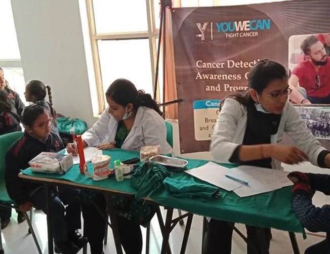 Cancer Awareness and Breast Screening Camp held in JBM Global School, Noida